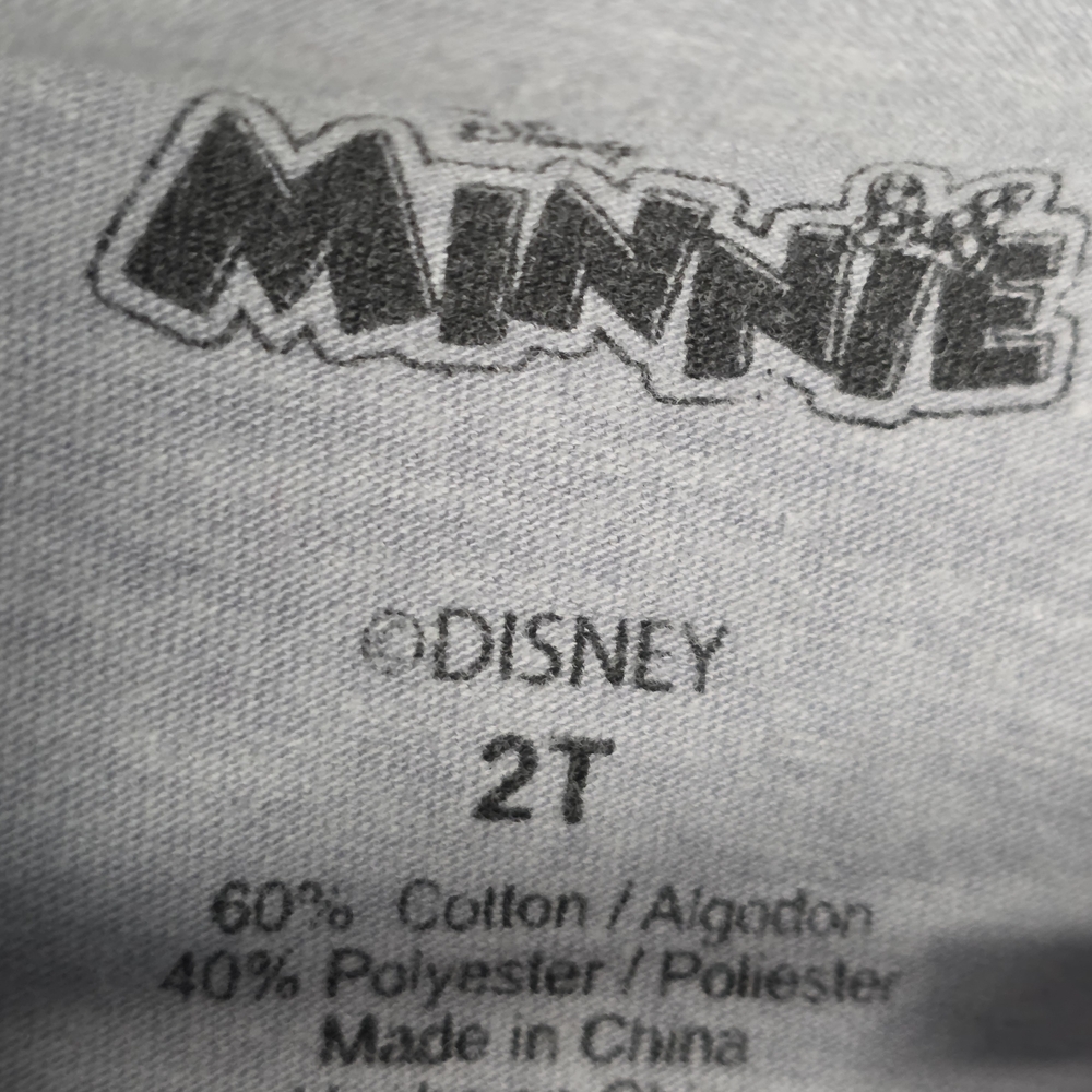 Disney Gray Minnie Graphic Tee with Iridescent Bow - Picture 2 of 3